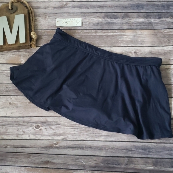 Anne Cole navy blue skirted swim bottom NWT - Picture 2 of 11